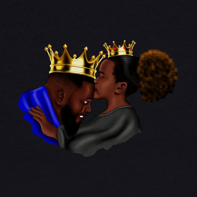 African Dad and Daughter, Fathers Day Gift. King and Princess by dukito